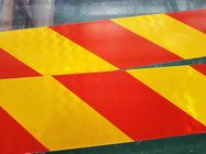 Micro Prismatic Red And Yellow Reflective Tape  On Mud Flaps With Aluminium Plate
