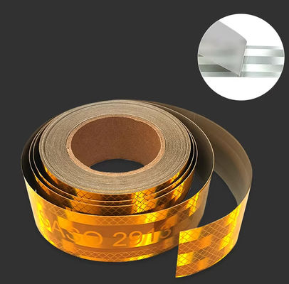 5cm 7.5cm 10cm árabe saudita advertência refletiva fita amarela de segurança SASO 2913 Metallizado de caminhão fita refletiva para veículos