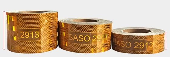 High Visibility Highly Viscous 2'' 3'' 4'' Yellow SASO2913 Truck Reflective Sticker