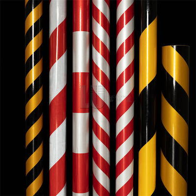 Filme reflexivo diagonal vermelho e branco fita reflexiva fita de advertência de segurança no trânsito amarelo e preto filme reflexivo