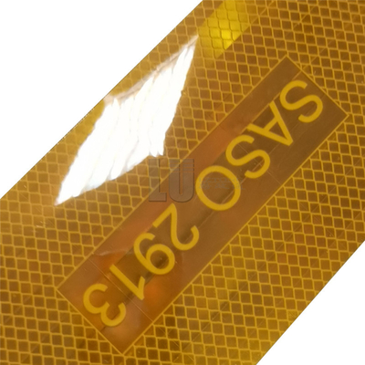 Fabrica fornecida PET Metalizado Hi Vis Amarelo Saso 2913 fita refletora para carros caminhões material refletor