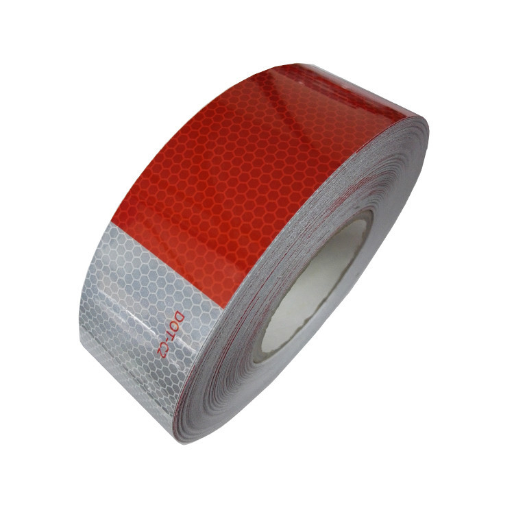 50mm Red-White DOT-C2 Reflective Tape Light Reflective Tape Bolas de vidro Reflective Tape