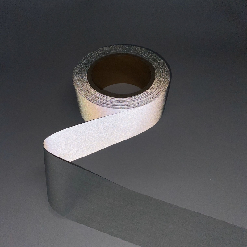Sapatas reflexivas de Grey Reflective Tape For Clothing das telas do poliéster da luz de Safety Custom High do fabricante