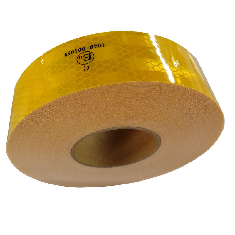 rolo reflexivo amarelo feito sob encomenda da fita da segurança de 5cm * de 50m para o motor Continious do reboque