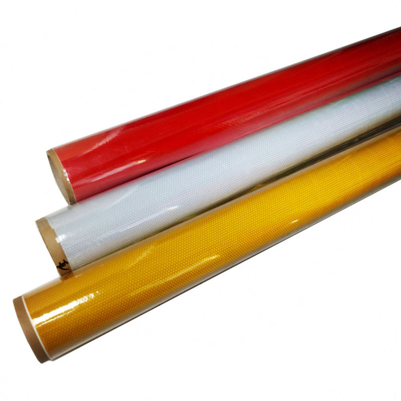 Hi Viz High Intensity Reflective Vinyl Sticker Retro Reflective Sheet Roll para Cone de Tráfego