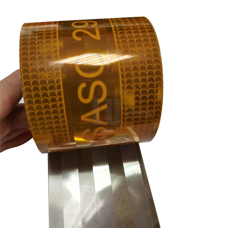 SASO 2913 Adesivo Refletivo PET Fita Refletiva Marca de Segurança Faixas Refletoras de Aviso para Acessórios de Decoração de Caminhão de Carro e Reboque