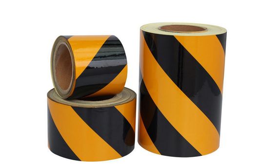 V-RETRO Reflective Sheeting Barrier Caution Tape Reflective Sticker Black Yellow Reflective Hazard Warning