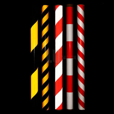 Super Forte Negro Amarelo Diagonal Tape Refletor Real Guarda-costas Fim de cabeça Tape Anti-colisão Noite Aviso de Tráfego